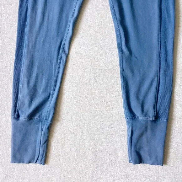 Free People Movement Hot Shots Cotton Jersey Pants Woman Medium Apres Blue - Picture 5 of 15
